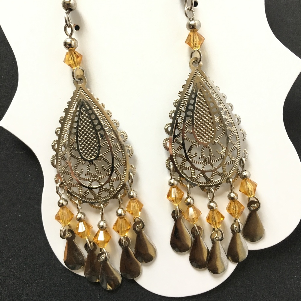 Silver color earrings for women gift for her